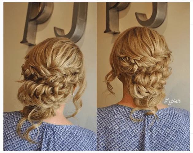 thick dutch braids updo