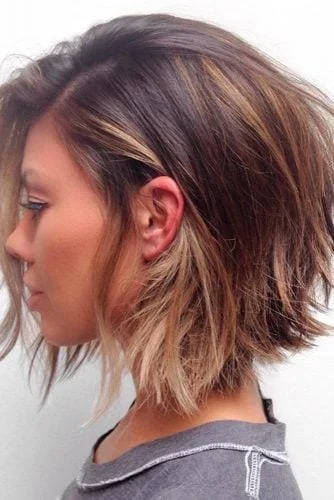 Light Caramel Short Messy Hair