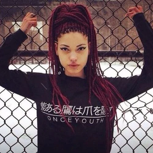 burgundy half updo b