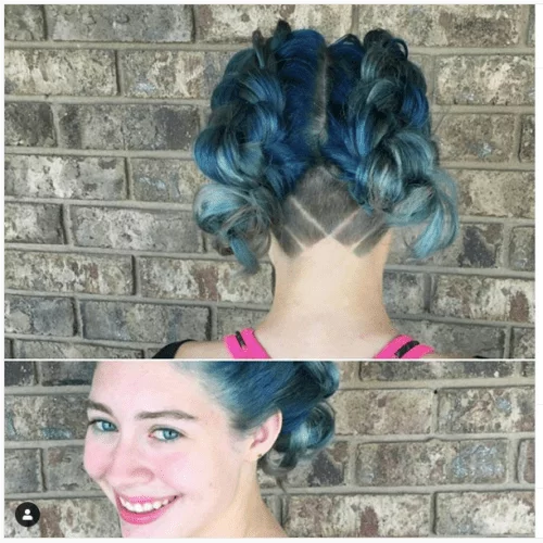double buns casual braided updo