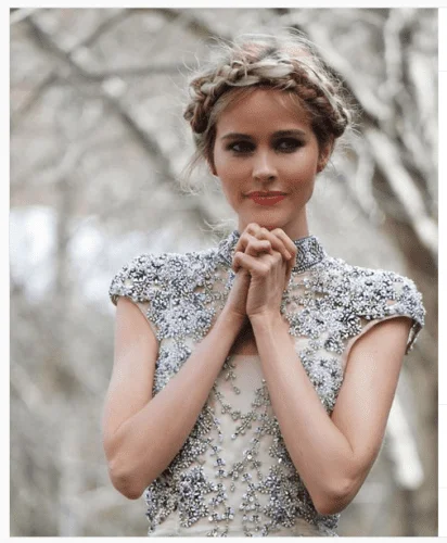 Dutch braid crown updo for elegant hairstyles