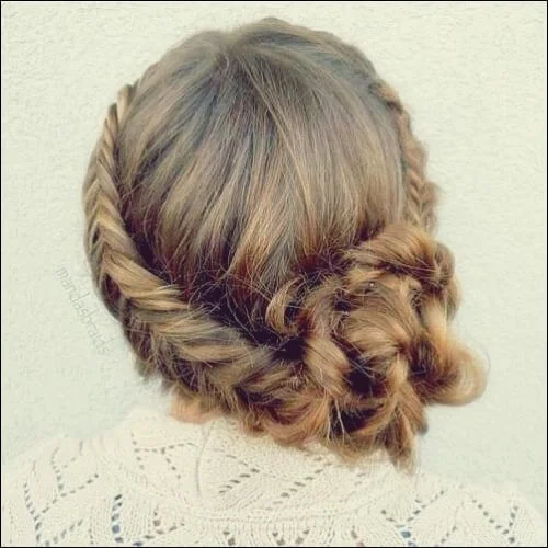 fishtail braid updo