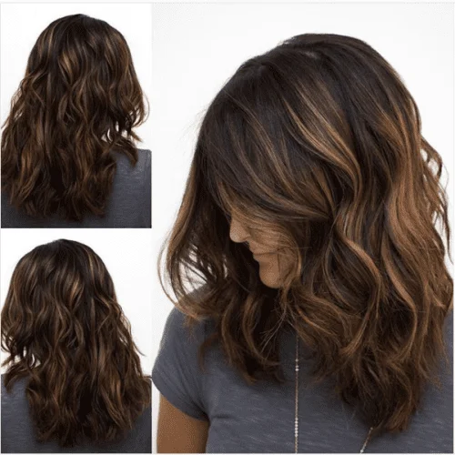 Honey Caramel Highlights on Dark Caramel Hair