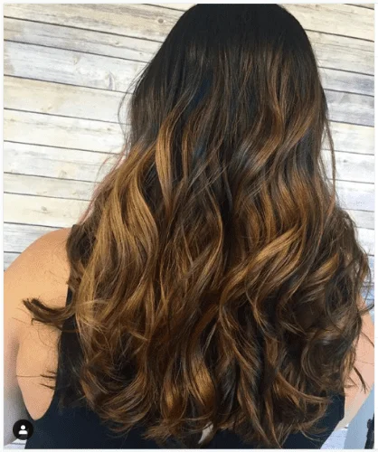 caramel sombre hair