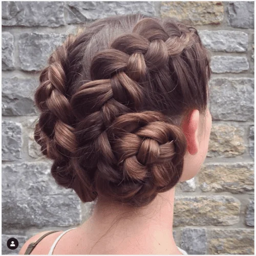 thin side braids for medium hair updo
