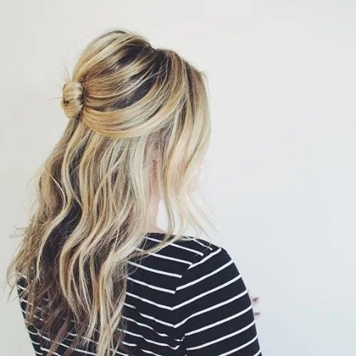 Half Up Ballerina Bun