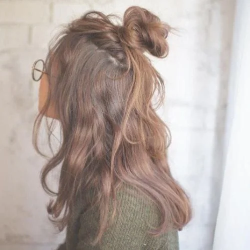 Messy Half Up Half Down