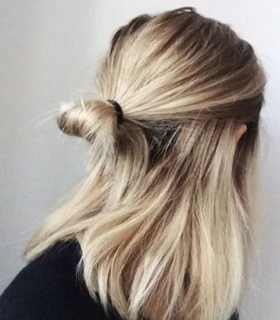 The Barely Up Half Up Half Down with Lob