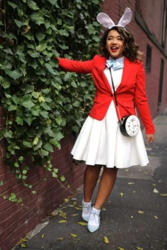 alice in wonderland rabbit costume for this halloween hairstyles