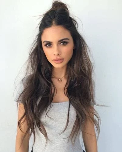 knotted half updo