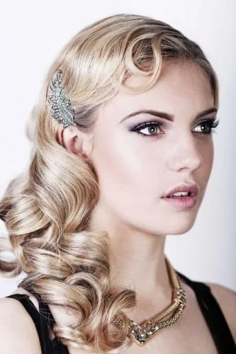 long flapper vintage hair