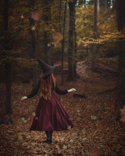 modern witch with hat