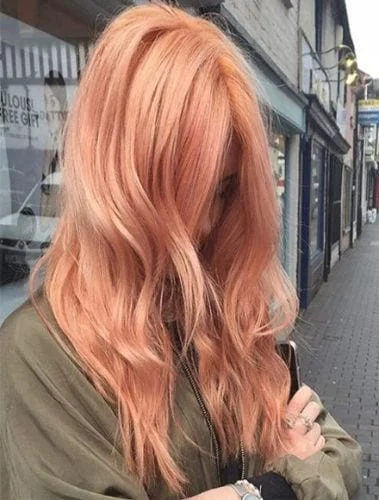 orange peach hair 