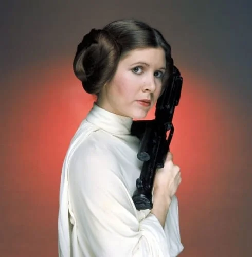 Princess Leia classic side buns Halloween hairstyle - Iconic Star Wars character look