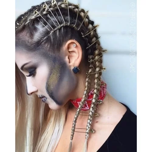 skeleton hair for halloween