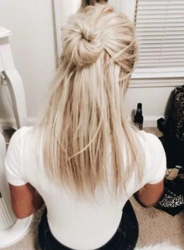Half Up Half Down Bun Hairstyles