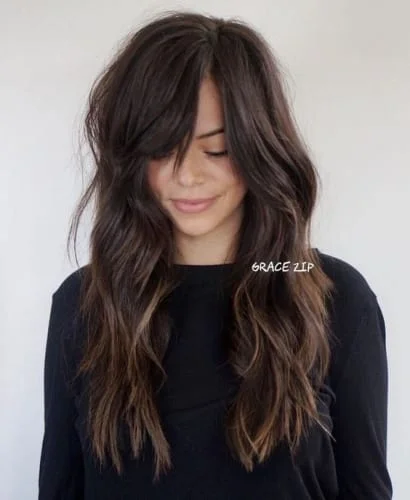 long wavy hair