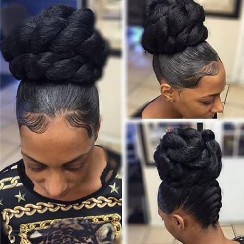african american bun hairstyles