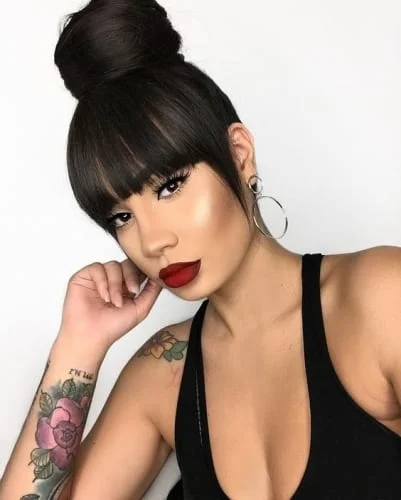 buns for straight hair 