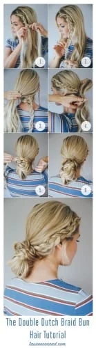 double dutch braid bun tutorial 