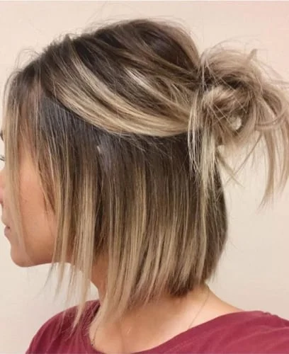 messy bun hairstyles