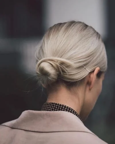 sleek side bun