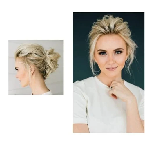updo for short hair