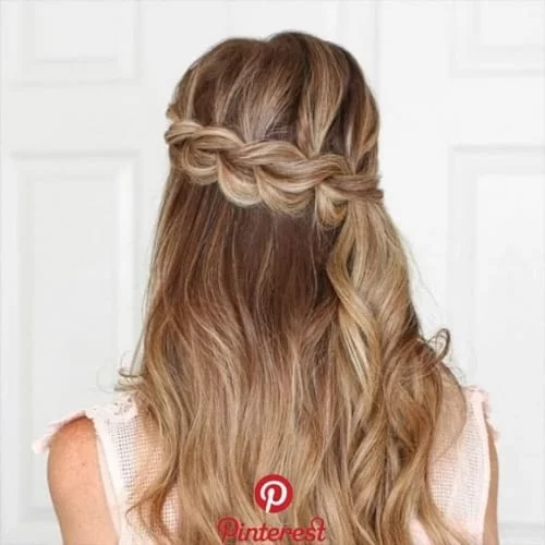 Beautiful waterfall braid hairstyle for special school events - romantic and elegant styling