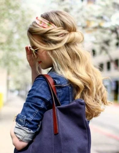 Demi Chignon Hairstyle 