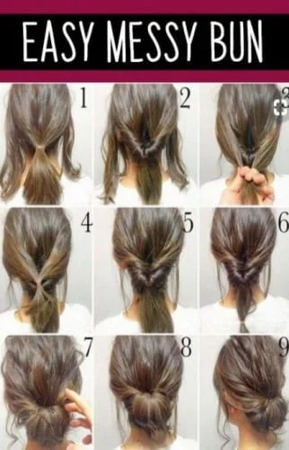 Messy Bun For Long Hair