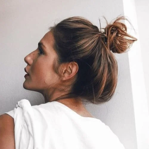 Messy Bun For Medium Length Hair