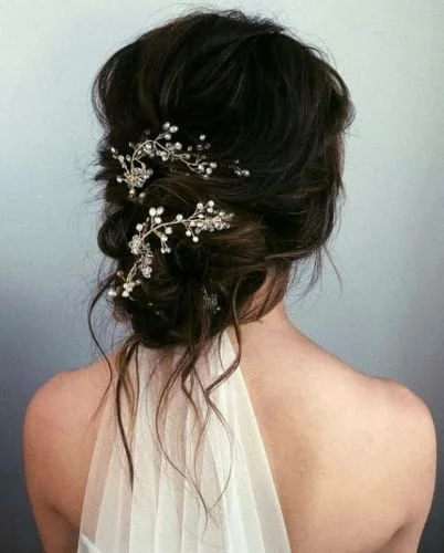 Messy Chignon Hairstyles For Weddings  
