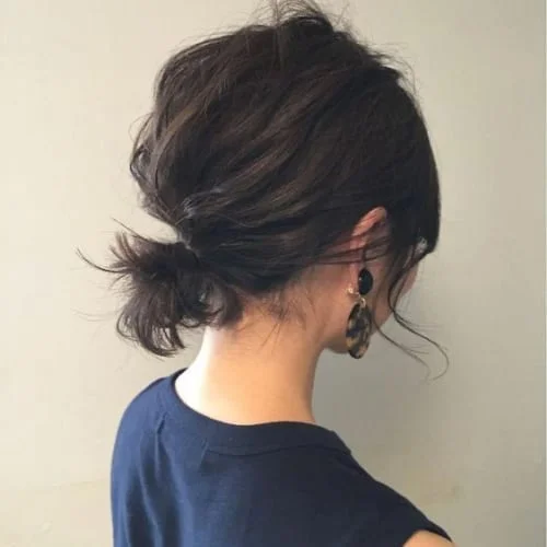 Messy Updo For Short Hair