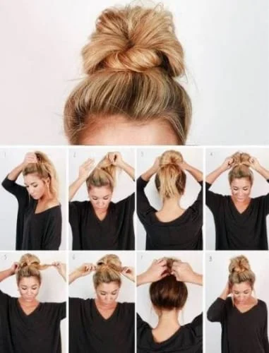 Step by Step Messy Bun Tutorial