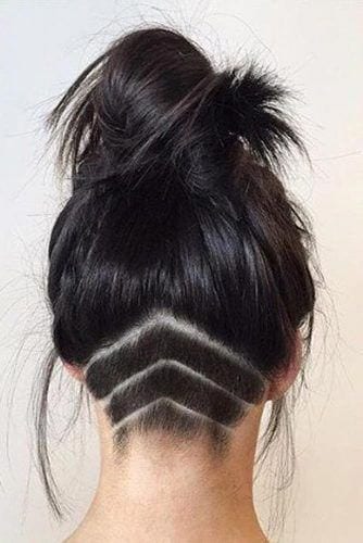 Triangles Shaved Back Hairstyles For Women  