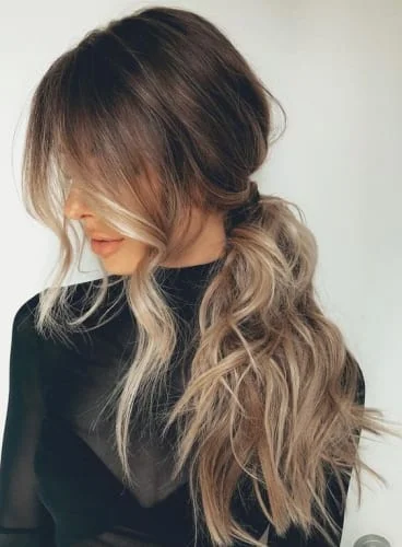 simple ponytail hairstyle