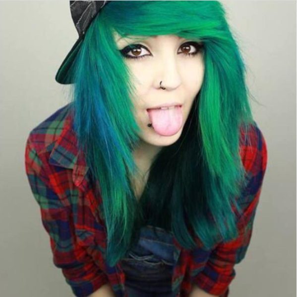 green emo hairstyles for girls 