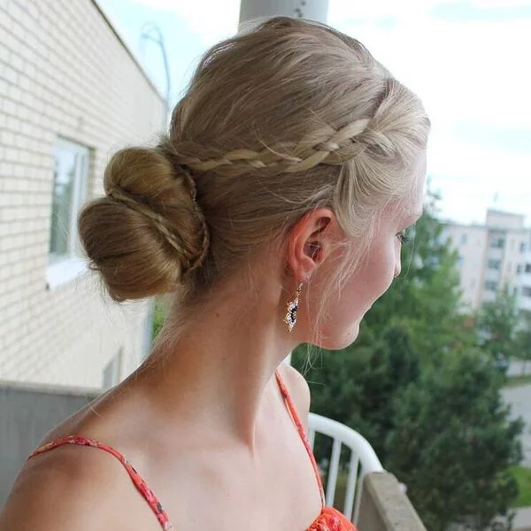 a woman wearing red dress